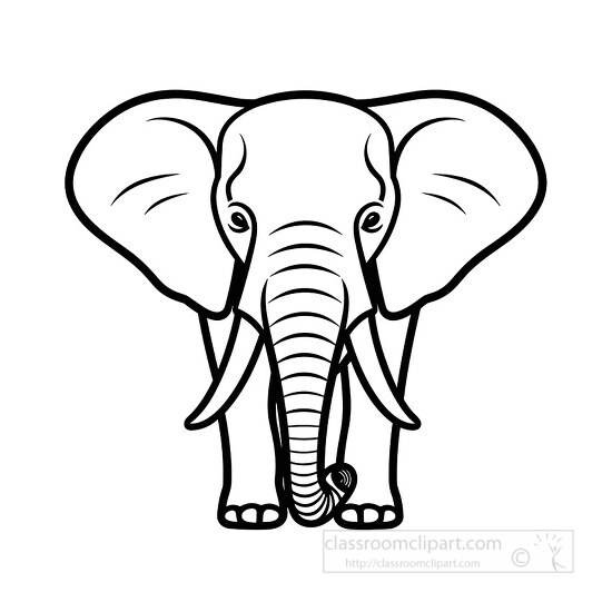 Outline Icon Elephants Thin Symbol Elephant Vector, Thin, Symbol, Elephant  PNG and Vector with Transparent Background for Free Download