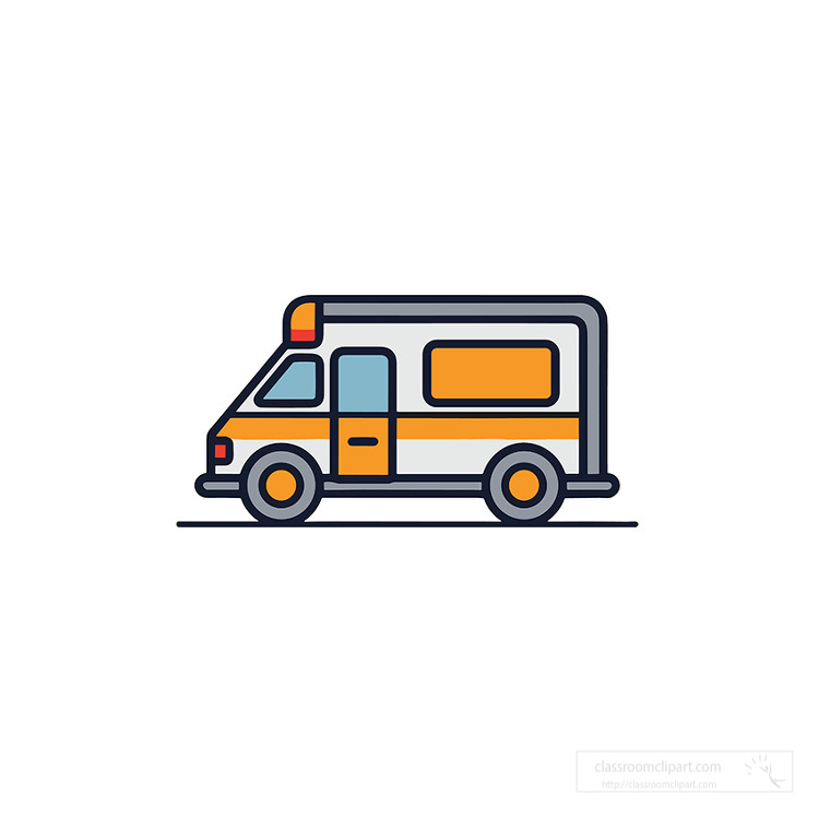 emergency ambulance icon style clip art