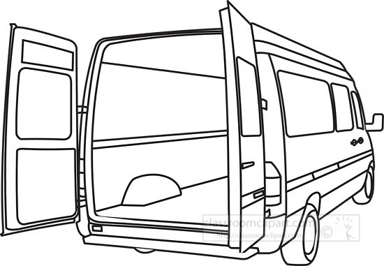 emergency vehicle black outline clipart 47