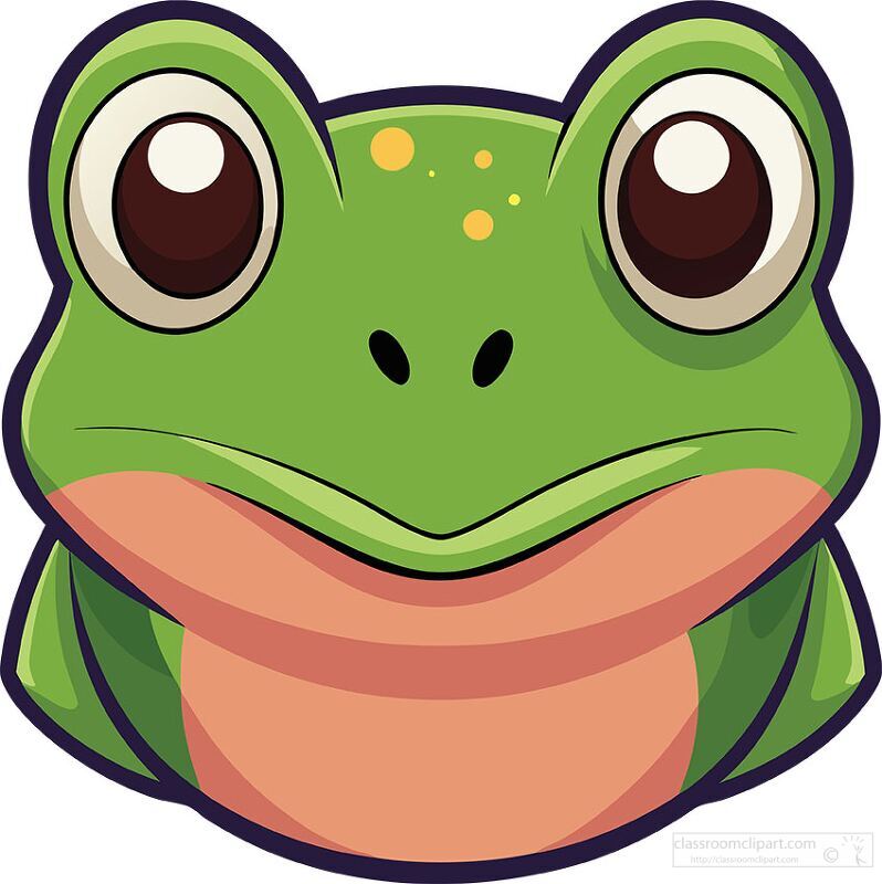 face of a studious frog