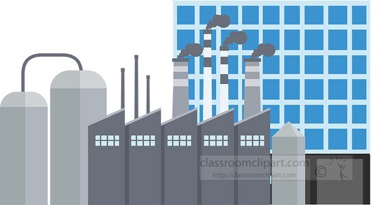 factory buildings clipart