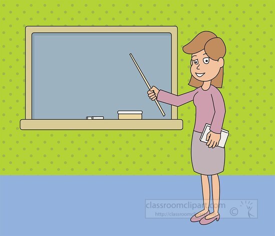 female teacher using chalkboard 18