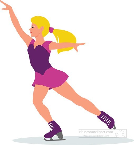 figure skating winter sports clipart