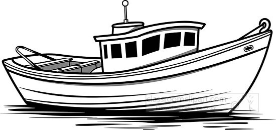 fishing-boat-black-outline