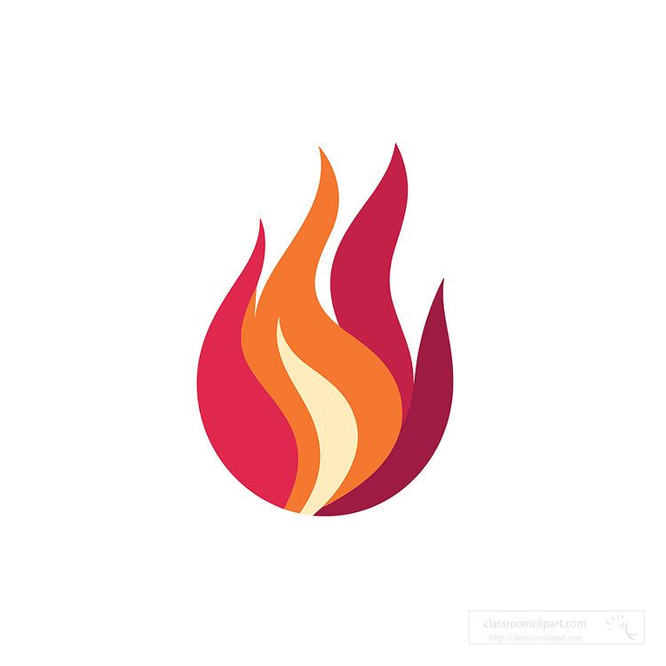 flame icon style clip art