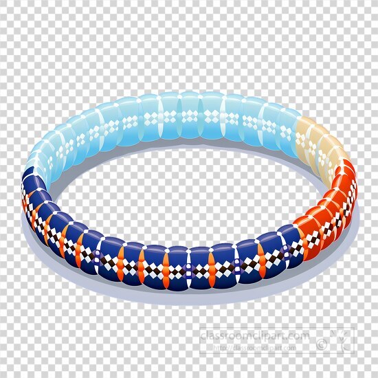 flat colorful simple womans round beaded braclet