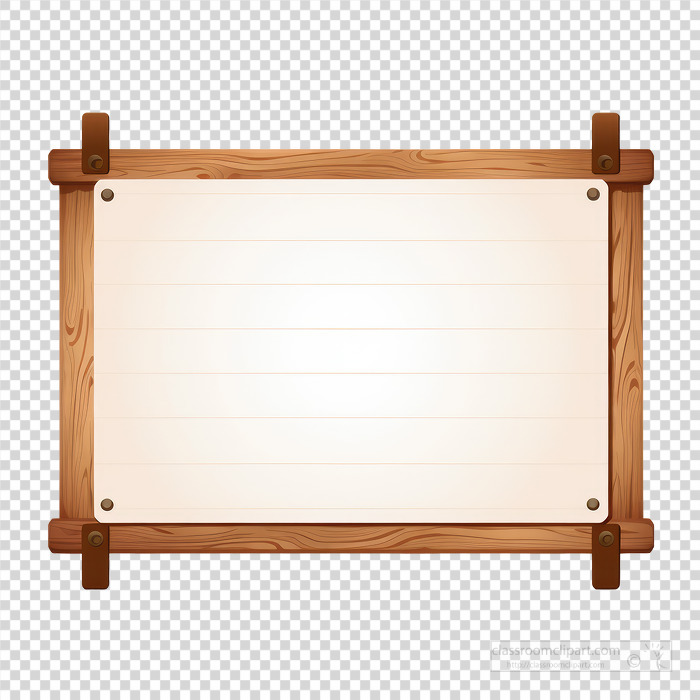 flat style drawing of a double plank wooden signboard
