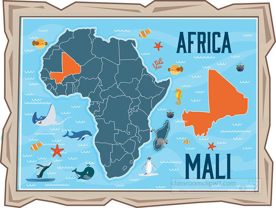 continent of africa clipart for kids
