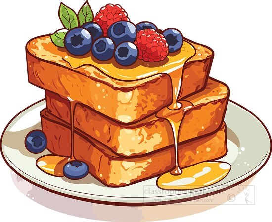 french toast topped with fruit clip art