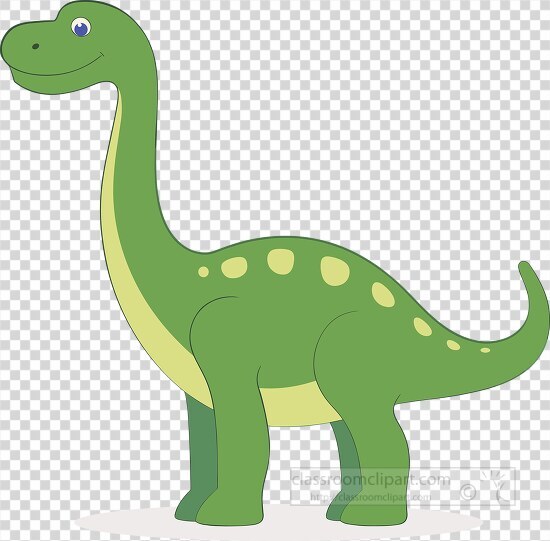 friendly green apatosaurus cartoon
