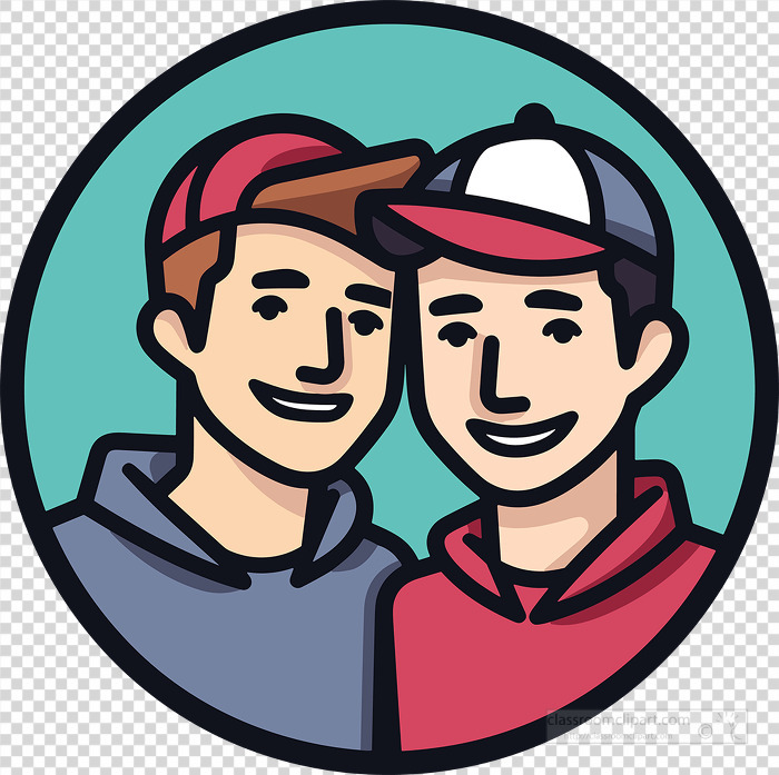 friends round icon transparent clip art 2