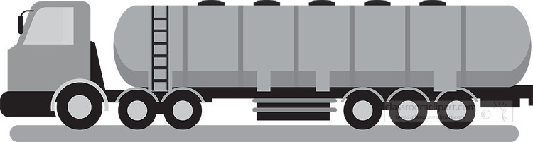 fuel tanker truck transportation gray color clip art