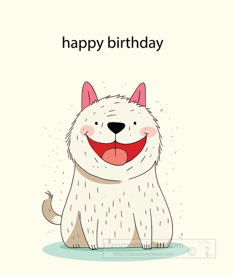 fun dog card style with happy birthday