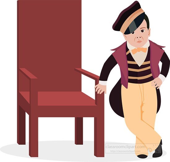 general tom thumb american show performer clipart