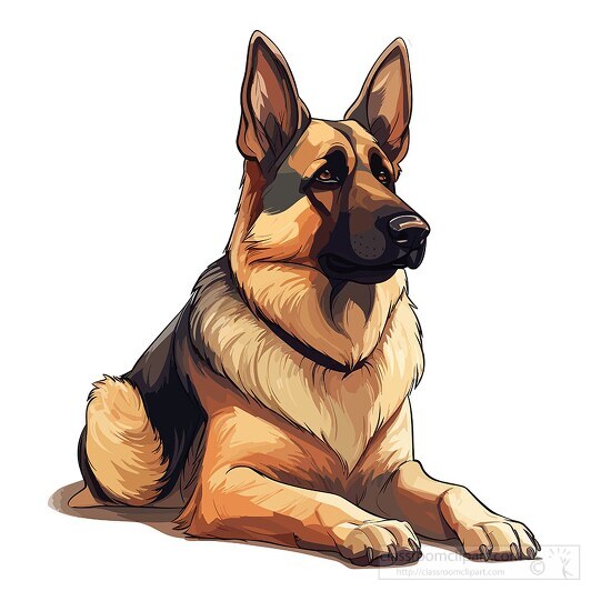 Horse Clip Art  Anime German Shepherd Drawing  Free Transparent PNG  Clipart Images Download