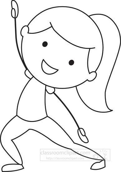 stretching clipart black and white
