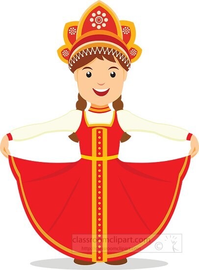 Traditional russian national clothes are womens Vector Image