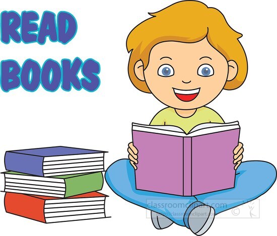 to read a book clipart