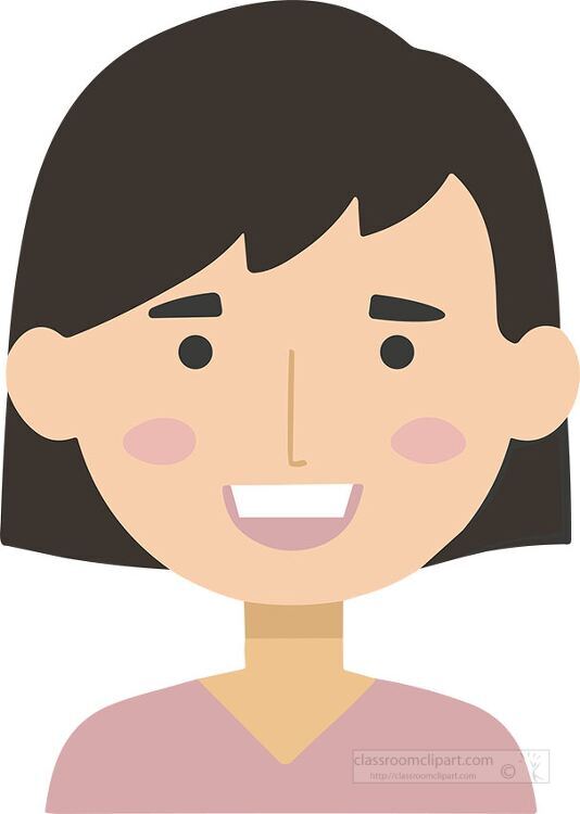 girl with short brown hair smiling