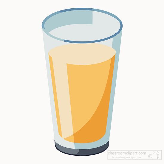 Glass of Orange Juice Filled to the Rim