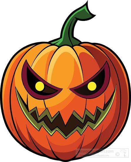 glowing Halloween pumpkin with dark hollow eyes