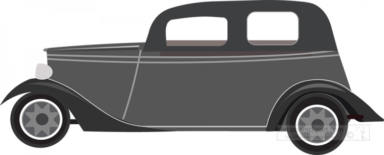 gray ford model t automobile clipart