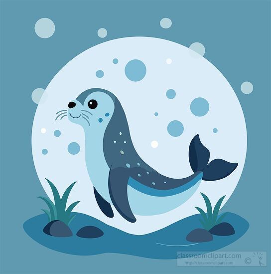 gray seal swimming in the ocean