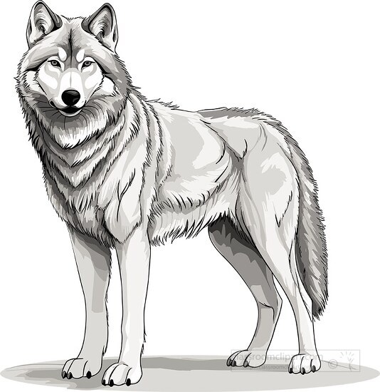 gray wolf standing