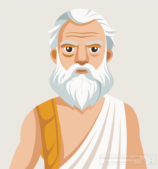 greek  philosopher wearing traditional clothing