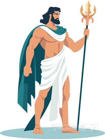 greek god olympia dressed in a toga clipart