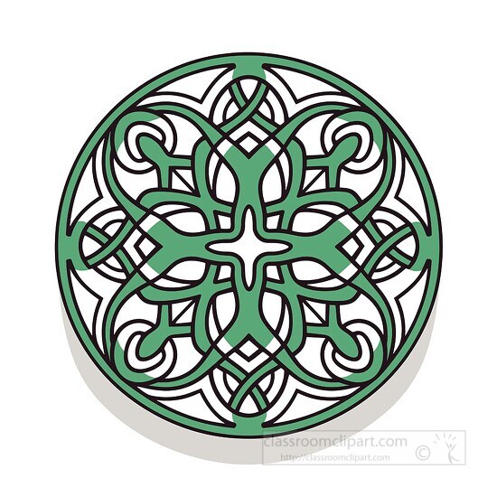 green black celtic knot pattern clip art