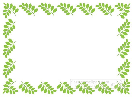 green folliage border clipart