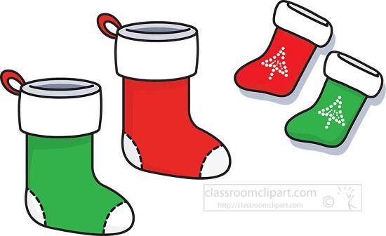 green red christmas stockings