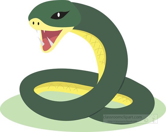 green snake with its mouth open and its tongue out