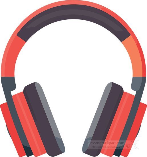 headphones with large ear cups clip art