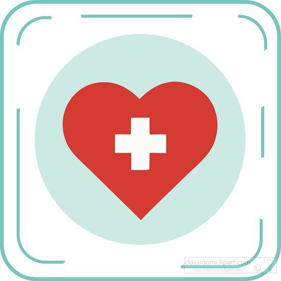 heart first aid sign rectangle icon rectangle icon