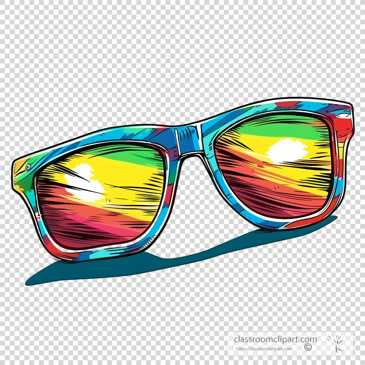 Hip illustrated pop art sunglasses