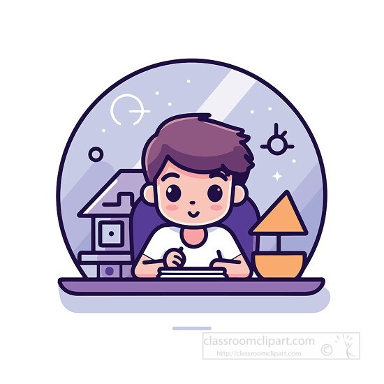 homework icon style clipart