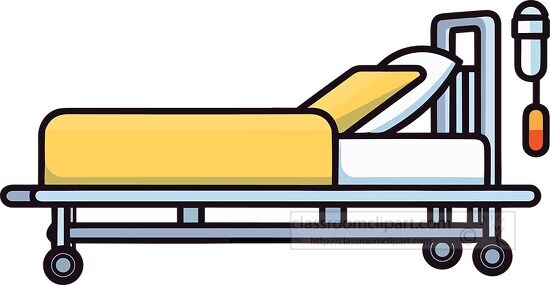 hospital bed icons style clipart