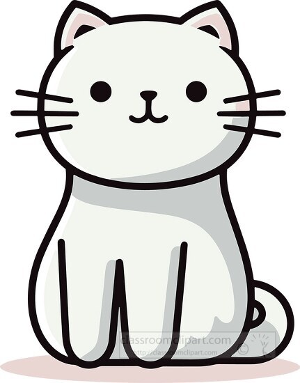 Cat Clipart-icon style cat simple drawing