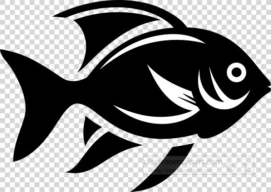 iconic fish shape in a simple vector style