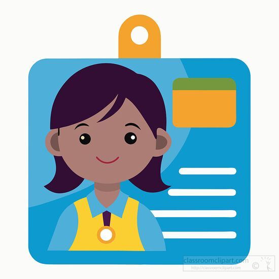 id card for kids showing a girl2