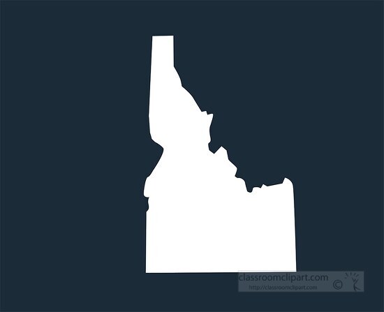 idaho state map silhouette style clipart