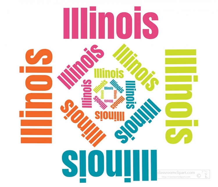 Illinois text design logo