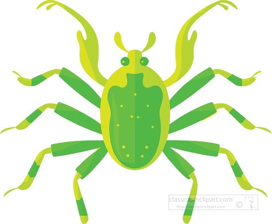 illustration of a colorful tick flat design top view clip art