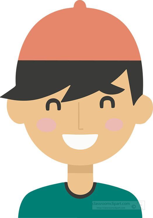 illustration of a smiling boy with a red cap