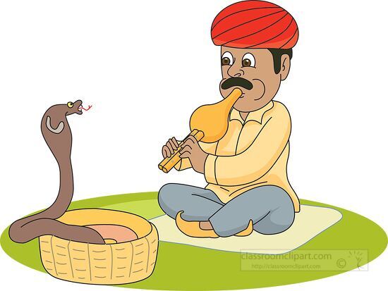indian snake charmer clipart