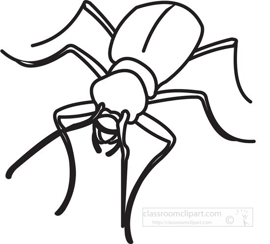 insect black outline clipart 07