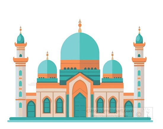 islamic mosque vector illustration clip art