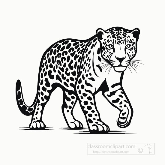 jaguar black outline clip art